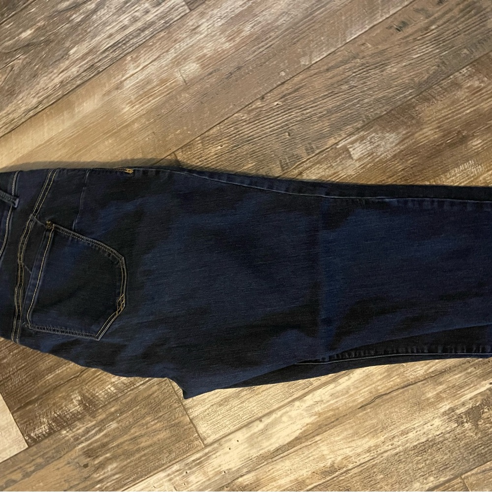 Democracy Blue Skinny Jeans with Contrast Stitching